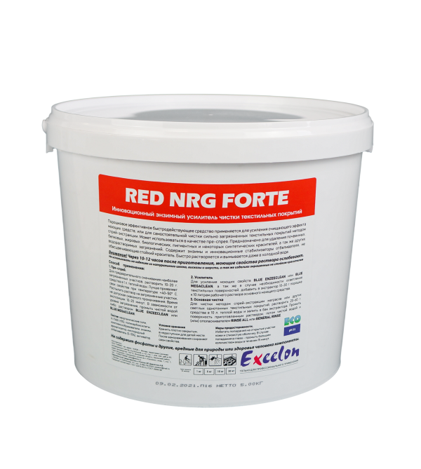 RED NRG FORTE (РЕД ЭНЕРДЖИ ФОРТЕ), инновационный энзимный усилитель чистки текстильных покрытий, Exeelon