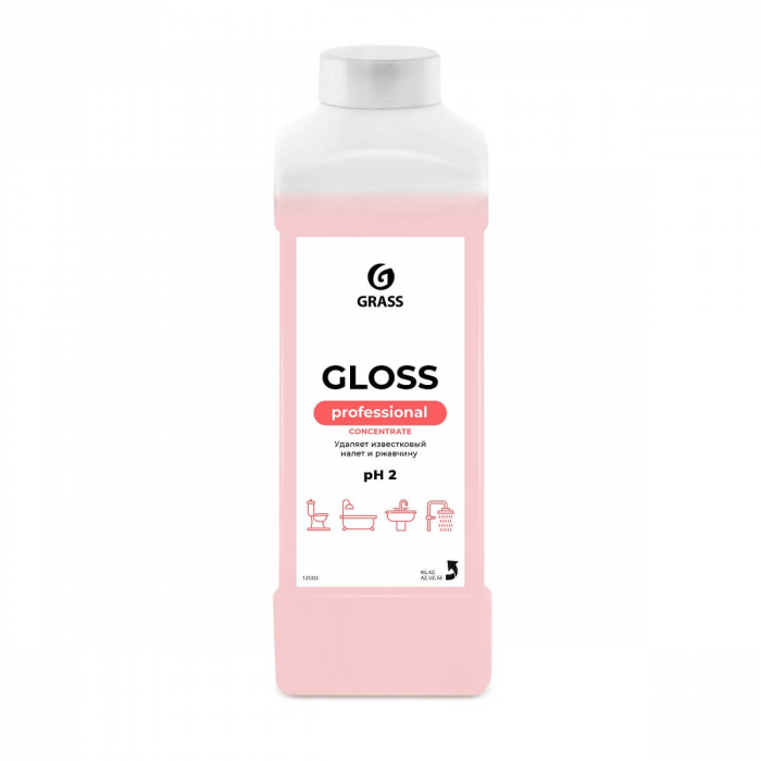 Gloss professional Concentrate Удаляет известковый налет и ржавчину, 1л